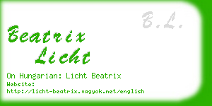 beatrix licht business card